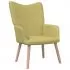 Scaun de relaxare cu taburet, verde