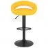 Set 2 bucati scaune de bar, galben mustar