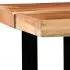 Set mobilier bar 5 piese lemn masiv sheesham & piele naturala, maro, 42 x 45 x 86 cm