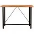 Set mobilier de bar 7 piese lemn masiv acacia & piele naturala, maro, 42 x 45 x 86 cm