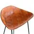 Set mobilier de bar 7 piese lemn masiv acacia & piele naturala, maro, 42 x 45 x 86 cm