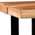 Set mobilier bar 7 piese lemn masiv sheesham & piele naturala, maro, 42 x 42 x 86 cm