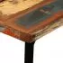 Set mobilier bar 7 piese lemn masiv reciclat & piele naturala, maro, 42 x 45 x 86 cm