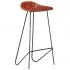 Set mobilier de bar 7 piese lemn masiv acacia & piele naturala, maro, 42 x 45 x 86 cm