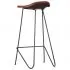 Set mobilier bar 7 piese lemn masiv sheesham & piele naturala, maro, 42 x 42 x 86 cm