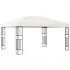 Pavilion cu sir de lumini LED, crem, 3 x 4 m