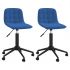 Set 2 bucati scaune de bucatarie pivotante, albastru