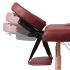 Masa de masaj pliabila 3 parti cu cadru din lemn Rosu, rosu, 186 x 68 x 82 cm