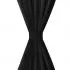 Draperii micro-satin cu bride, negru, 245 cm
