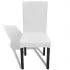 Set 6 bucati huse de scaun elastice drepte, alb