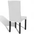 Set 6 bucati huse de scaun elastice drepte, alb