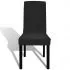 Set 4 bucati huse de scaun elastice drepte, negru