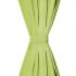 Draperii micro-satin cu bride, verde, 175 cm