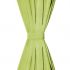 Draperii micro-satin cu bride, verde, 225 cm