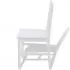 Set cu masa si scaune din lemn de pin, 5 piese, alb, 70 x 70 x 73.8 cm