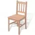 Set masa si scaune din lemn de pin 7 piese, maro, 70 x 70 x 73 cm
