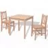 Set masa si scaune din lemn de pin, 3 piese, maro, 70 x 70 x 73.8 cm