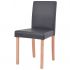 Masa si scaune, 5 piese, negru, 140 x 80 x 75 cm