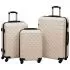 Set de valize cu carcasa rigida, 3 piese, auriu, 76 x 48 x 28 cm
