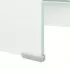 Stativ TV/monitor, sticlă, 40x25x11 cm, alb