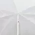 Pat de gradina cu umbrela de soare, alb si negru, 130 x 58 x 77 cm