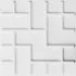 Set 12 bucati panouri de perete 3d tetris, alb, 50 cm