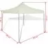 Cream Foldable Tent 3 x 3 m, crem, 3 x 3 m