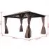 Pavilion cu perdea, maro, 400 x 300 cm