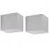 Set 2 bucati corpuri de iluminat tip cub pentru perete exterior, argintiu, 6.8 x 9.2 x 8.1 cm