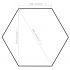 Marchiza hexagonala pliabila, gri, 3.6 x 3.1 m