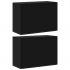 Huse mobilier gradina pentru gratar 2 buc 6 ocheti 180x80x125cm, negru, 180 x 80 x 125 cm