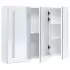 Dulap de baie cu oglinda si LED, alb si argintiu, 89 x 14 x 62 cm