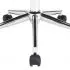 Set 6 bucati scaune pivotante de masa, negru si maro închis, 49.5 x 51.5 x 115.5 cm