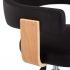 Set 2 bucati scaune de bucatarie pivotante, negru si maro deschis, 49.5 x 51.5 x 115.5 cm