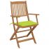 Set 2 bucati scaune gradina pliabile cu perne, verde deschis