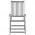 Set 3 bucati scaune gradina rabatabile, albastru regal