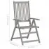 Set 3 bucati scaune gradina rabatabile, albastru regal