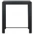 Set mobilier bar de exterior cu perne, 7 piese, negru,100 cm