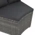 Set mobilier de gradina cu perne, 5 piese, gri