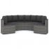 Set mobilier de gradina cu perne, 6 piese, gri