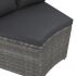 Set mobilier de gradina cu perne, 6 piese, gri