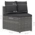 Set mobilier de gradina cu perne, 6 piese, gri