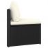 Set mobilier de grădină cu perne, 8 piese, negru, poliratan