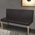  Bancă, maro închis, 139,5 cm, piele ecologică