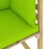 Canapea de gradina coltar cu perne, verde deschis