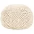  Taburet puf macrame lucrat manual, 45 x 30 cm, bumbac