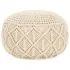  Taburet puf macrame lucrat manual, 45 x 30 cm, bumbac