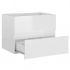 Set mobilier de baie, alb lucios, 60 x 38.5 x 45 cm