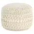  Taburet puf macrame lucrat manual, 45 x 30 cm, bumbac