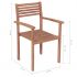Set 8 bucati scaune de gradina stivuibile cu perne, model rosu